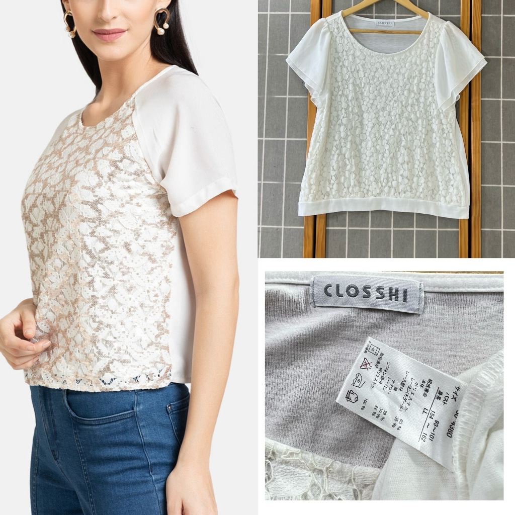 (D936) Closshi ไซส์ LL เสื้อลำลอง ผ้าเรย่อน+โมดาล อก อก 38 ถึง 40 ความยาว 21 ❤️59.-