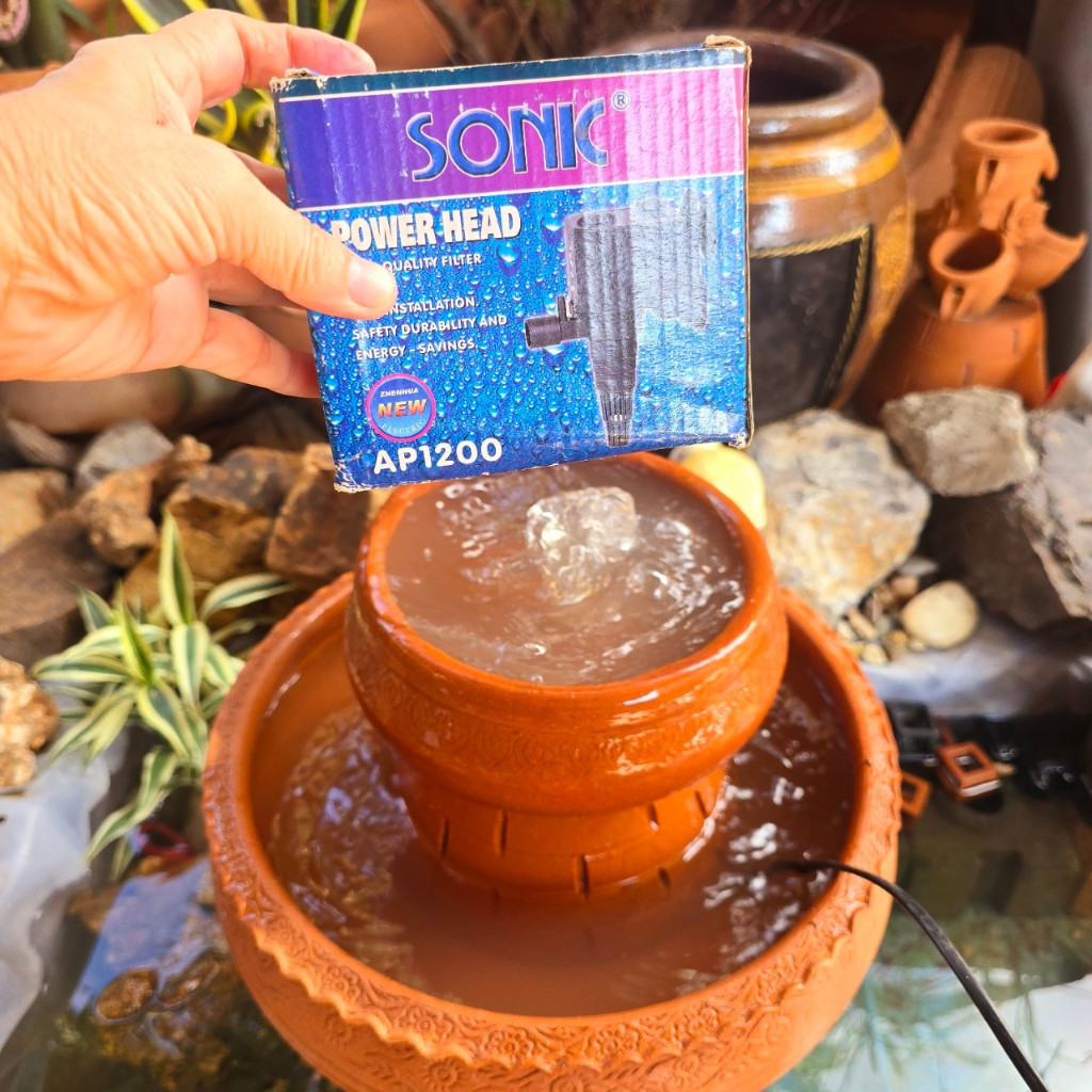 (ได้4ชิ้น) อ่าง12นิ้ว+อ่าง7นิ้ว มีรู+ขาวางอ่างสูง12cm+ปั้มAP1200(ไม่รวมนก) ตกแต่งสวน พร้อมส่ง