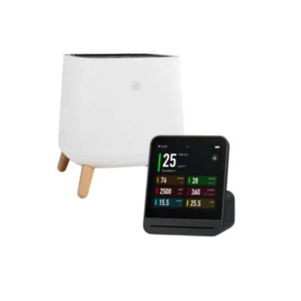 เครื่องฟอกอากาศ Sqair + เครื่องวัดคุณภาพอากาศ Qingping Pro