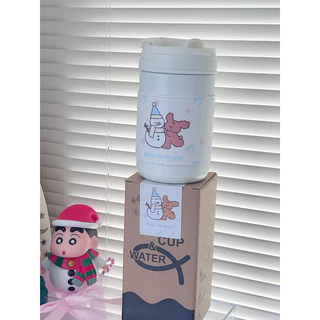 แก้วเก็บความเย็น แก้วเก็บอุณหภูมิ มีฝาและหลอดให้ ขนาด500ml เก็บความอุ่นได้6-8ชม พร้อมส่ง！！！