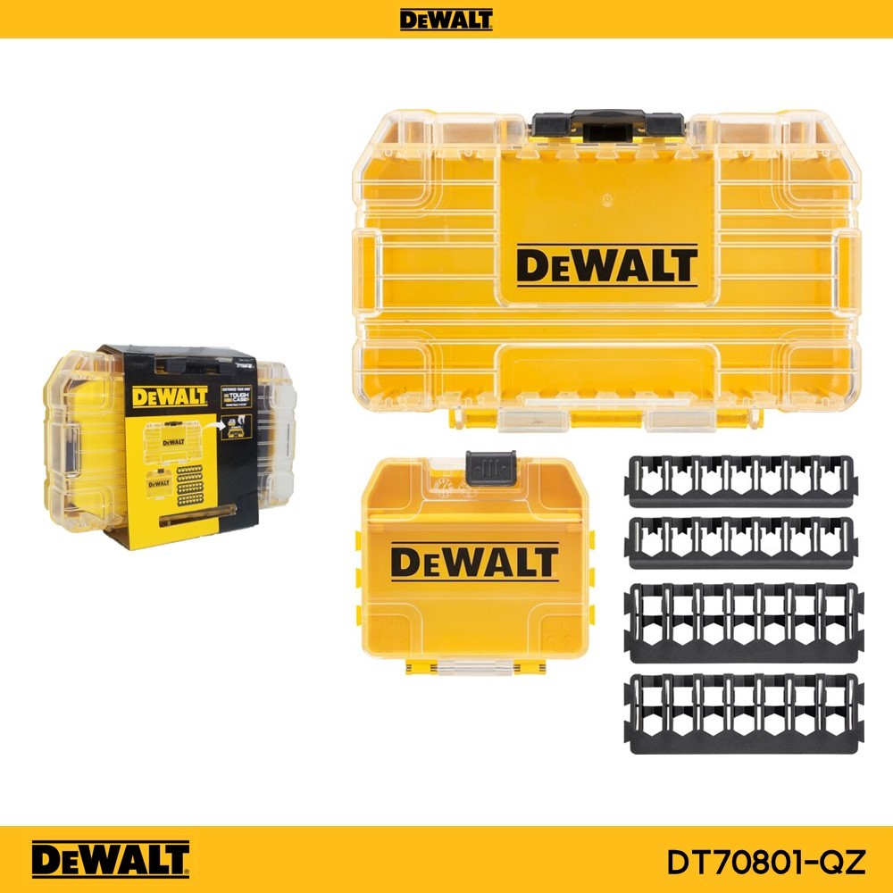 DEWALT กล่องอุปกรณ์ ขนาดกลาง รุ่น DT70801-QZ ช่องใส่ สำหรับ กล่อง TOUGH CASE รุ่น DT70805-QZ ของแท้1