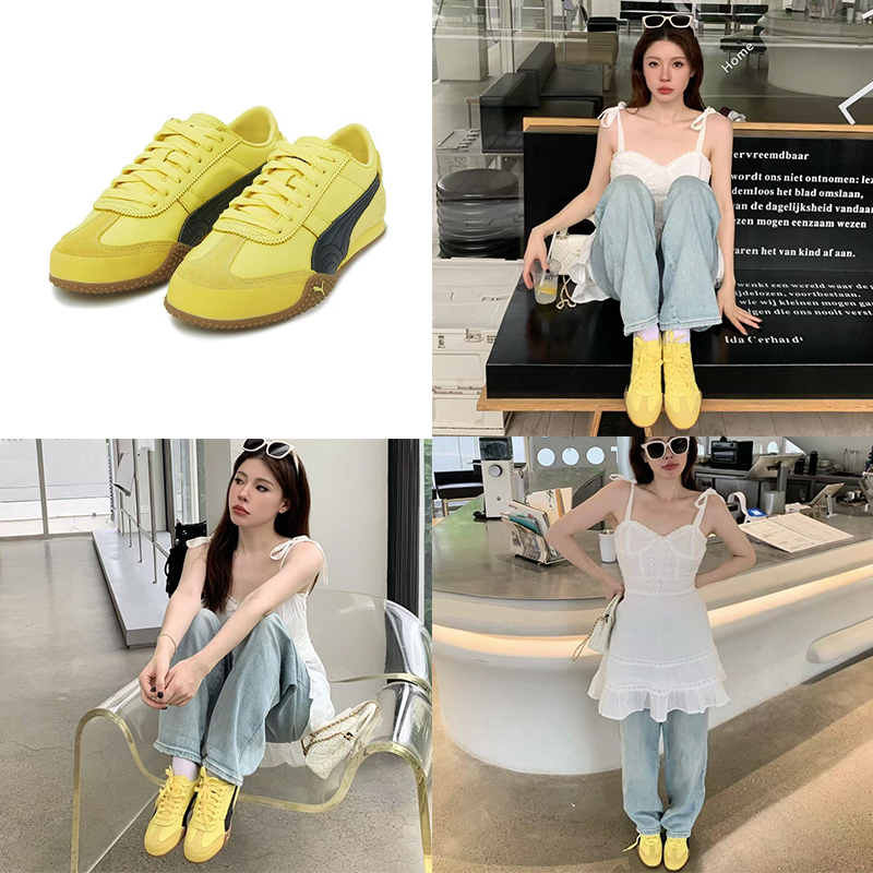 ของแทั PUMA Bella UT 402186-06/402186-01/402186-04/402186-02/402186-05 รองเท้าลำลองสำหรับชายหญิง