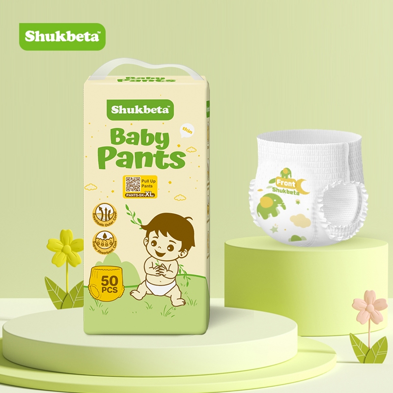 New Chuk Bet baby diapers 50 pieces 13-18 kg dry, comfortable and breathable unisex