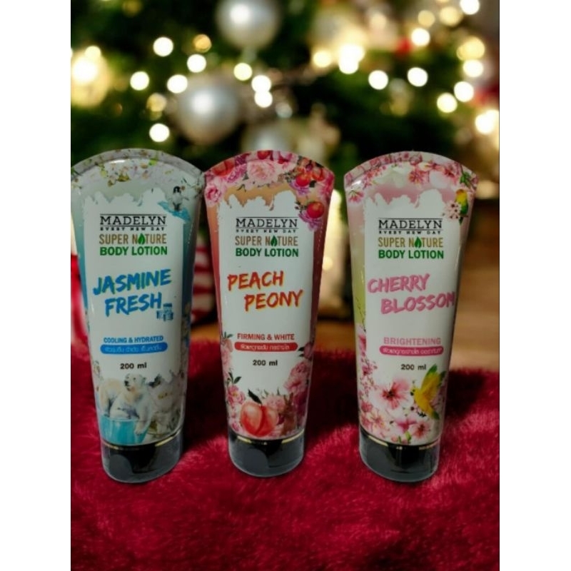 MADELYN BODY LOTION โลชั่นบำรุงผิวกายขนาด 200 ml.💥กลิ่นจัสมิน เฟรช กลิ่น พีช กลิ่น บลอสซัั่ม📍เลือกทั้งหมด 3 กลิ่น📍