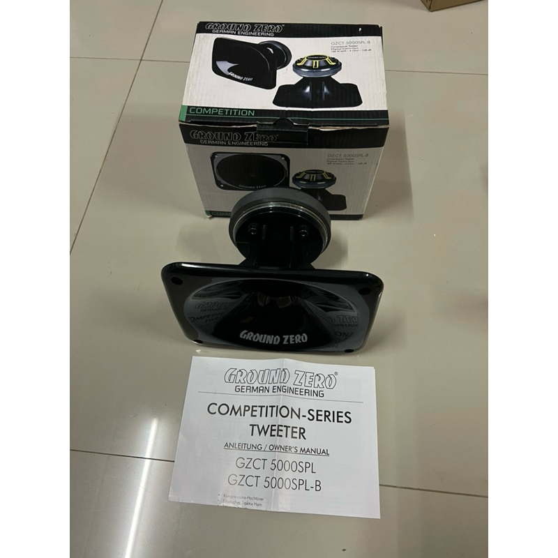 GZCT5000SPL B ดอกละ  3350บาทลำโพงแหลมปากแตร ติดรถยนต์ยี่ห้อ GROUND ZERO ตัวโชว์