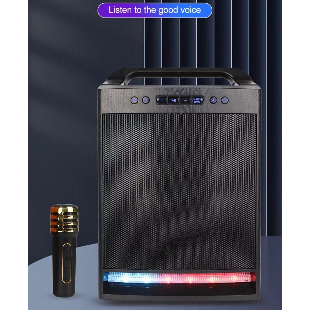 ลำโพงบลูทูธ 8นิ้ว ฟรีไมค์ลอย รุ่น ZQS- 8170 ลำโพงวินเทจ ทรงไม้ เสียงดีมาก เบสแน่น