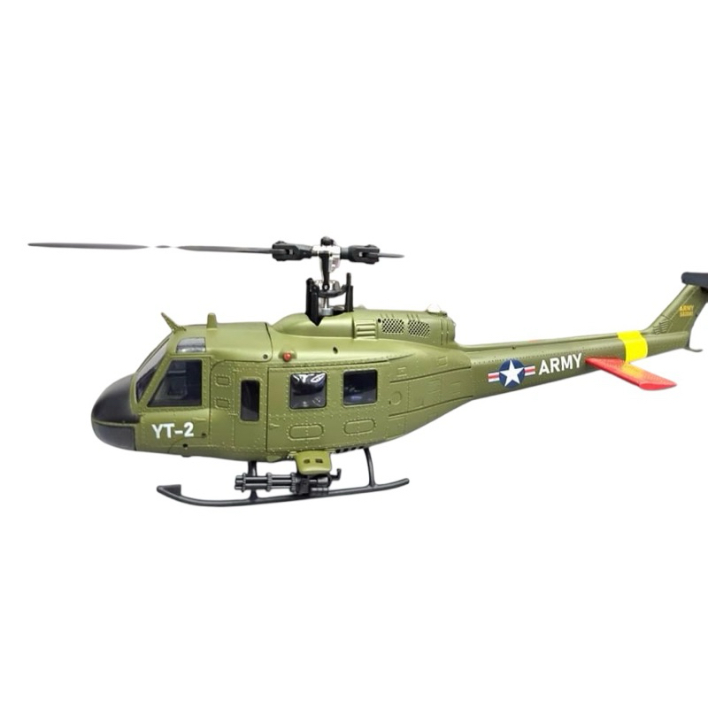 เฮลิคอปเตอร์YU XIANG UH1-D HELICOPTER-RTF NO.FO7 6CH 3D6G 2.4GHzมอเตอร์บัสเลส ระบบไฟฟ้าแบตเตอรี่ชาร์