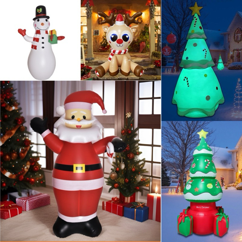 พร้อมส่ง…ตุ๊กตาเป่าลมตกแต่งPVC คริสต์มาส 🎄