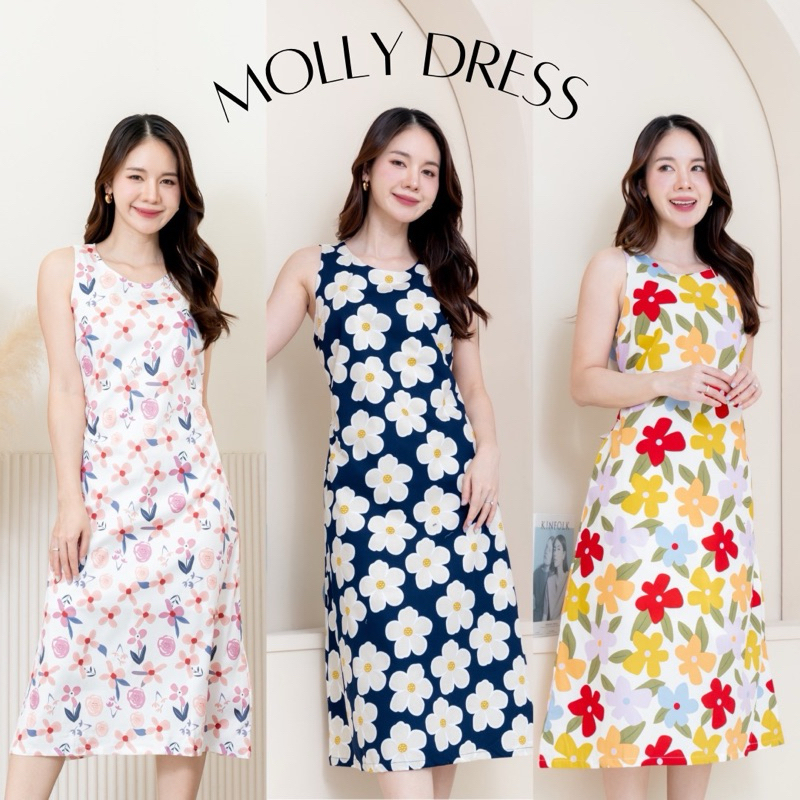 Byjutha : Molly Dress เดรสแขนกุดยาวทรงเอ