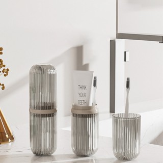 ที่เก็บแปรงสีฟันสำหรับ เดินทางแบบพกพา แก้วบ้วนปากยาสีฟันสำหร…