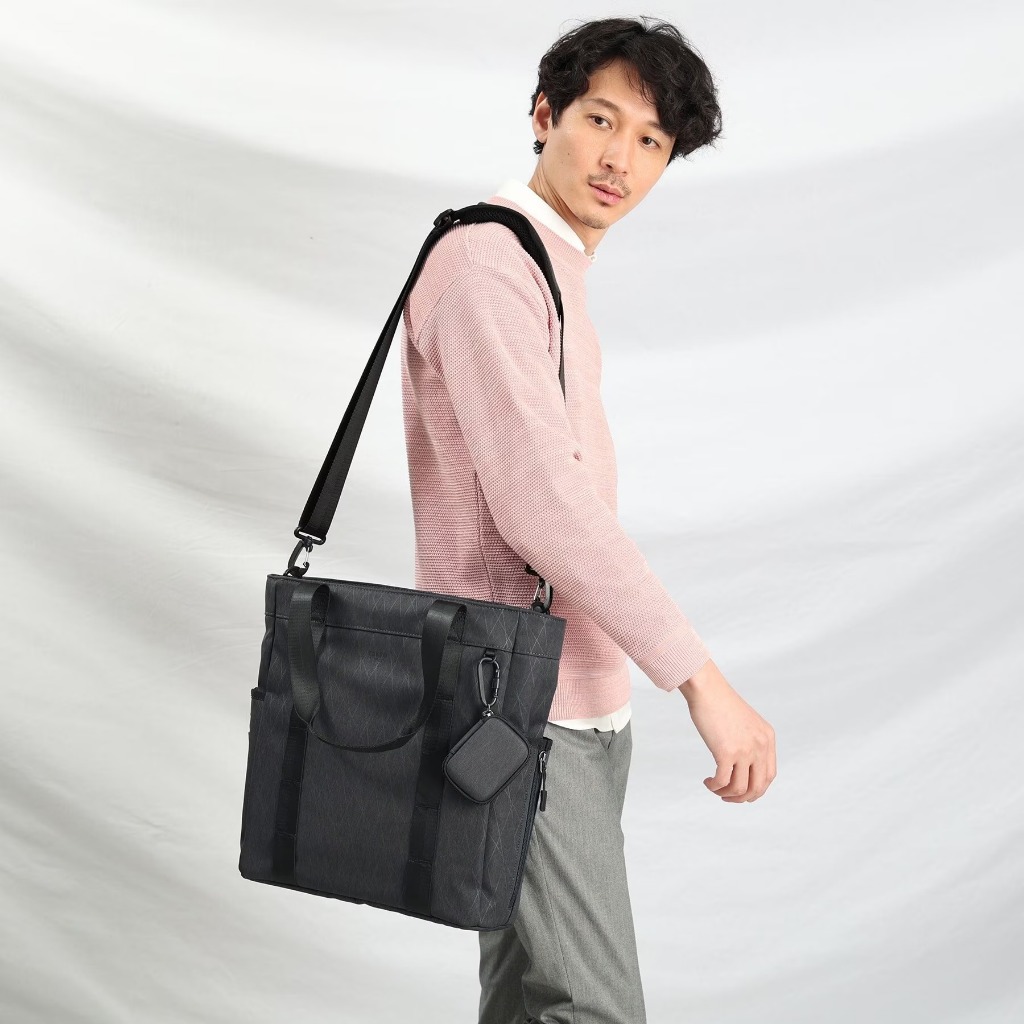 TAKEO KIKUCHI กระเป๋าโท้ท 2WAY SHADOW LINE TOTE BAG