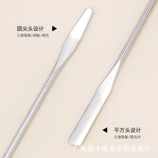 ไม้พายสแตนเลส ไม้กวนสี ผสมสี ไม้ตักสี ขนาด 14.5*0.6cm สินค้าพร้อมส่ง