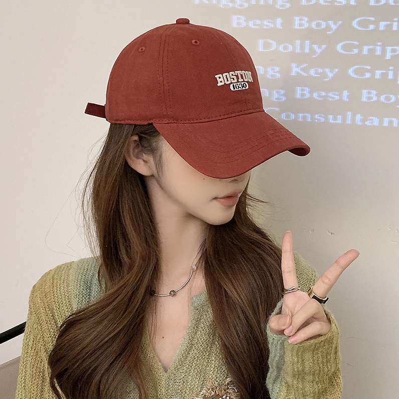 [W0162] หมวกแก๊ป ปัก BOSTON 1630 สีพื้น มี 11 สี  ใส่ได้ทุกเพศ แนวสตรีท หมวกเบสบอล - รูปที่ 2