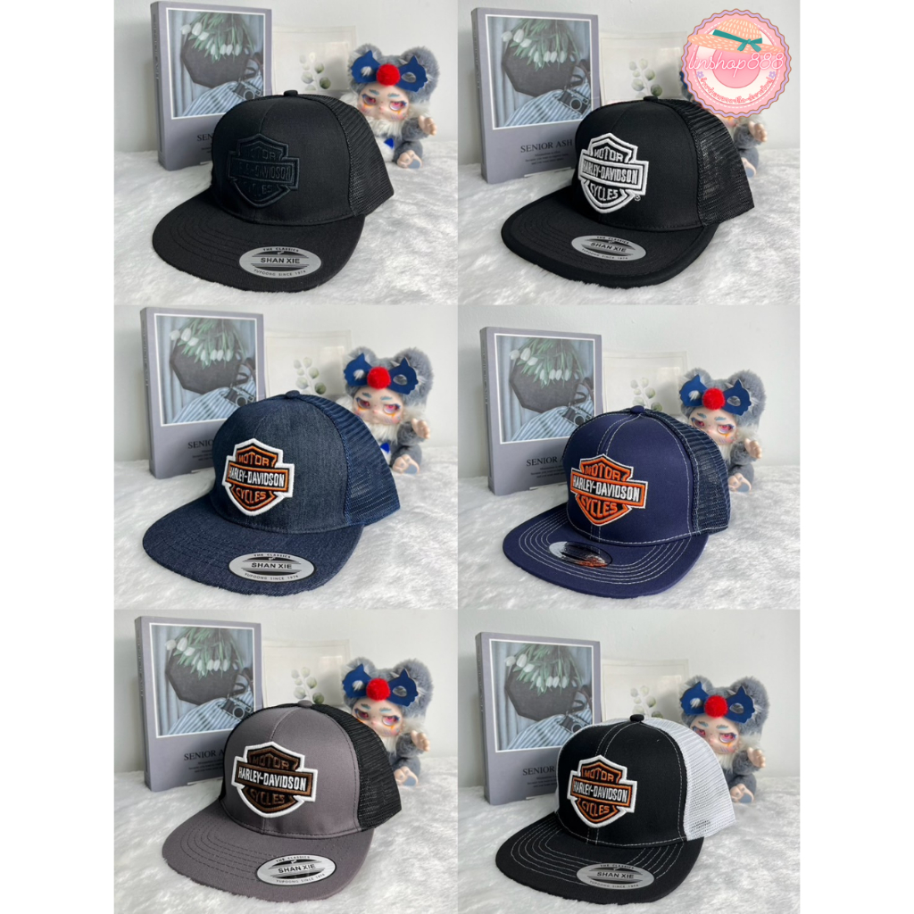 หมวกฮิปฮอป ทรงเท่ๆ มาใหม่ หมวกทรงปีกแบน ใส่สบายตะข่ายครึ่งใบระบายอากาศไม่อับชื้น พร้อมส่ง