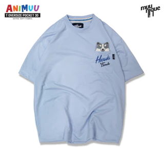 MUUNIQUE T-Shirt Oversize รุ่น Pocket 3D ANIMUU AND FRIENDS