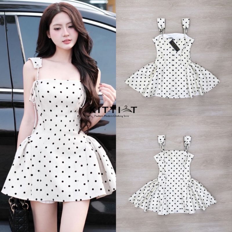 KITTI -T Dress so sweet dress ที่สาวๆรอคอย มาพร้อมความน่ารักสดใส่ ลายจุด