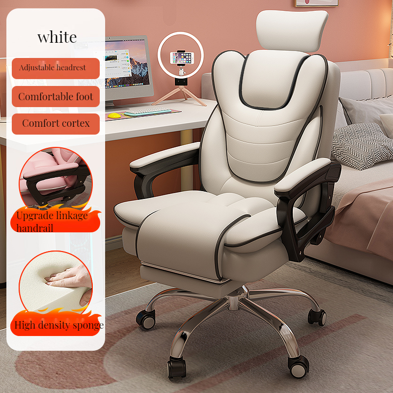 F&G เก้าอี้ เก้าอี้คอม Gaming Chair เก้าอี้ทำงาน  พนักพิงศีรษะแบบยกได้ สามารถ90-135 องศาปรับได้ นั่งนานไม่เหนื่อย