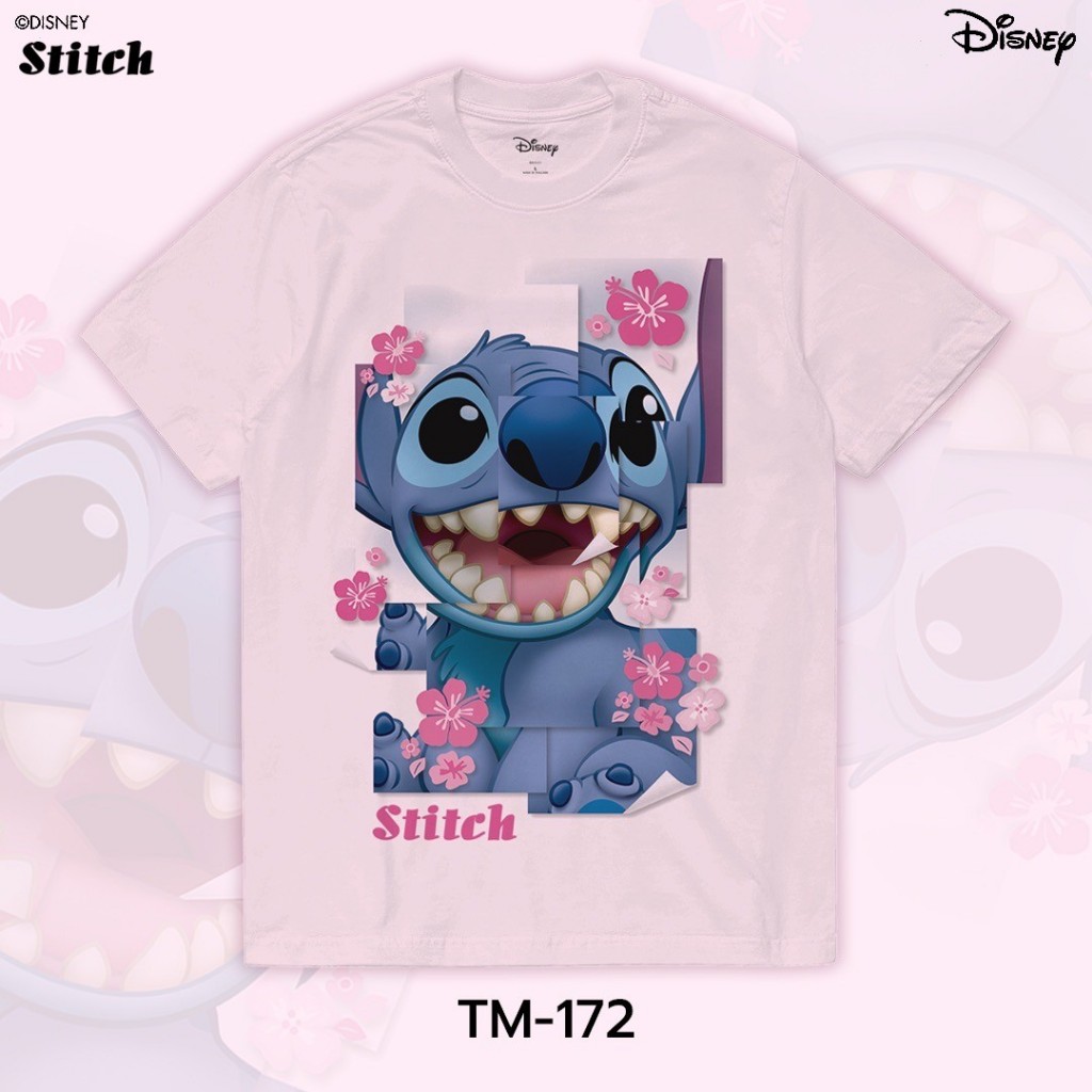 Power 7 Shop เสื้อยืดการ์ตูน "Stitch" ลิขสิทธิ์แท้ DISNEY (TM-172)