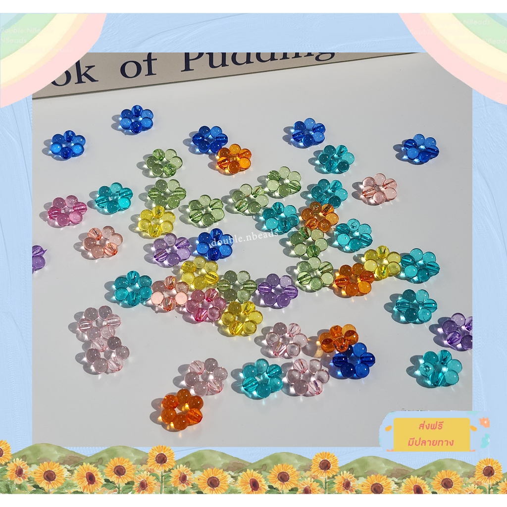จี้ลูกปัดโดนัท พอนเดอริง 15มิล ตัวคั่น มีรู DIY
