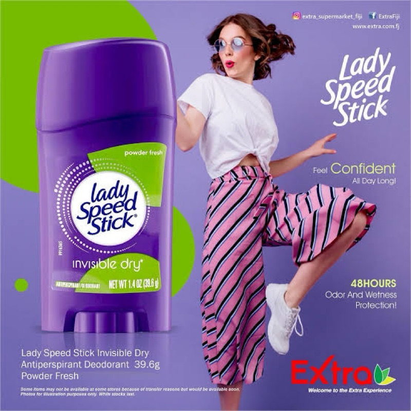 (มี6ตัวเลือก)ขายดี !! Lady Speed Stick เลดี้สปีดสติ๊กรักแร้ขาว กลิ่นPowder fresh แพคเก็ตใหม่ล่าสุด!!