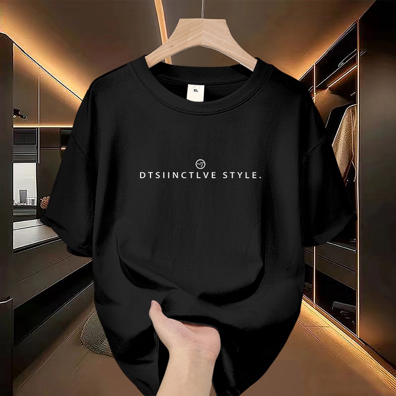 ยี่สิบสี่รุ่นใหม่คอกลมนานากะจังเสื้อยืดแขนสั้นของผู้ชายลายนิ้วมือแขนครึ่งเสื้อนอก