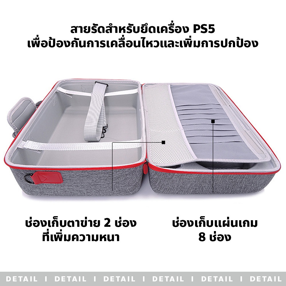 MAO กระเป๋าใส่เครื่อง PS5 กันน้ำและกันกระแทกได้  เหมาะสำหรับเก็บพกพา เดินทาง