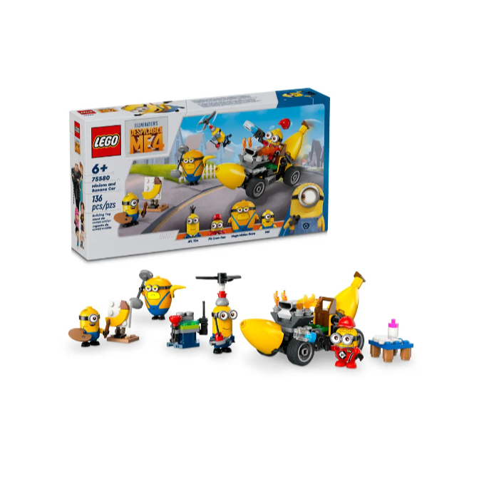 LEGO Minions and Banana Car Despicable Me 4 75580