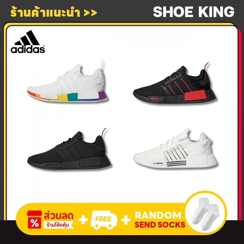 Adidas Originals Nmd R1  รองเท้าผ้าใบลำลอง กันลื่นและทนต่อการสึกหรอ (ของแท้ 100%）