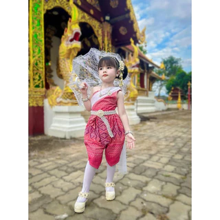 🌸ชุดไทยประยุกต์ลูกสาวผ้าฝ้าย คุณหนูคุนใจมาก🎀