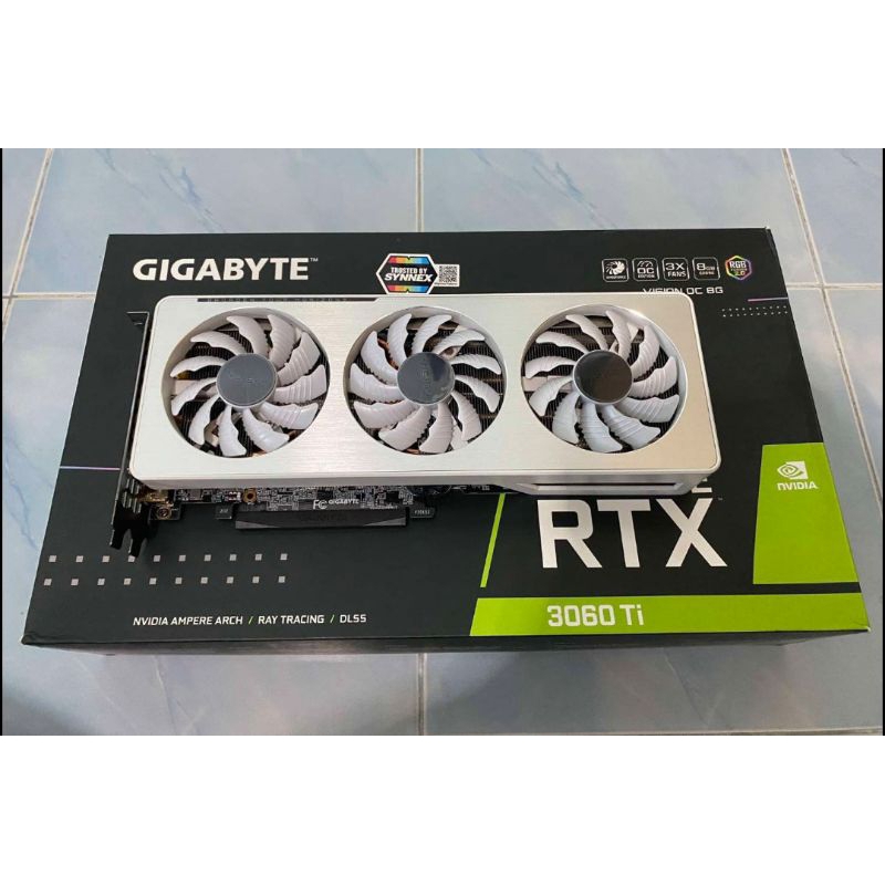 การ์ดจอ มือสอง RTX 3060TI สภาพนางฟ้า (สีขาว)