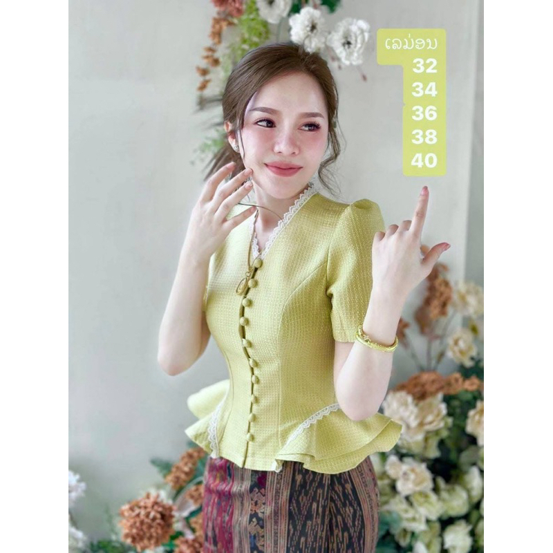 เสื้อผ้าฝ้ายลายเกล็ดปลา อัดกาวอย่างดี สวย ตรงปก