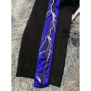 วอร์มขายาว สีดำ สามแถบหนังลายสายฟ้า 🎉🎉รุ่นเชือกค่ะ💙⚡️⚡️