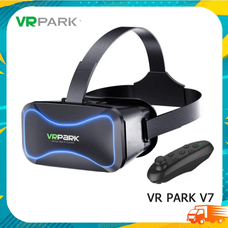 VR แว่นตาเสมือนจริง BOX Full-Motion Video VR PARK-V7  VR แว่นตา Smartphones 4.5-7นิ้ว พร้อมจอย