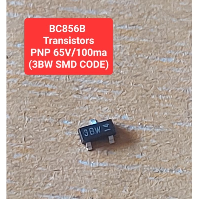BC856B-215 PNP 65V/100ma (3BW SMD CODE)(ห่อละ10ตัว)(ราคาห่อละ)