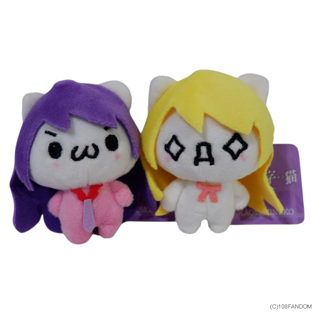 🇯🇵💯 ขายคู่ Kaomoji Neko Mascot - Bakemonogatari ตุ๊กตา ปกรณัมของเหล่าภูต