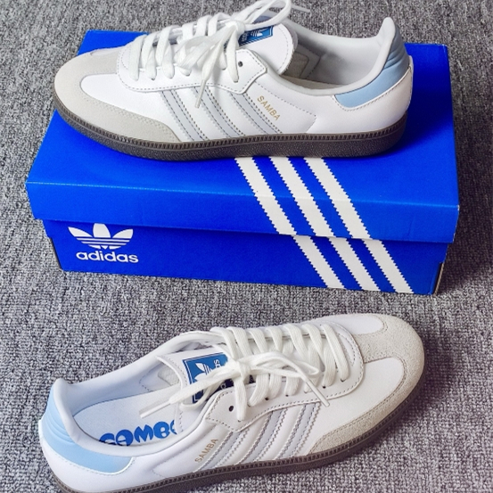 adidas originals Samba OG White Blue (ของแท้ 100 %)