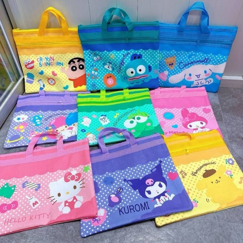 พร้อมส่งในไทย แฟ้มกระเป๋าเก็บเอกสาร ขนาดใหญ่ B4-A4