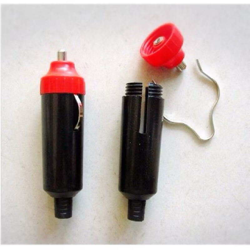 หัวแจ็ค ปลั๊ก ซ็อคเก็ต แจ็ค S ที่จุดบุหรี่ รถยนต์ กระแสไฟสูง Jack Plug 20x75mm #แจ็ค S แดง (1 ตัว)