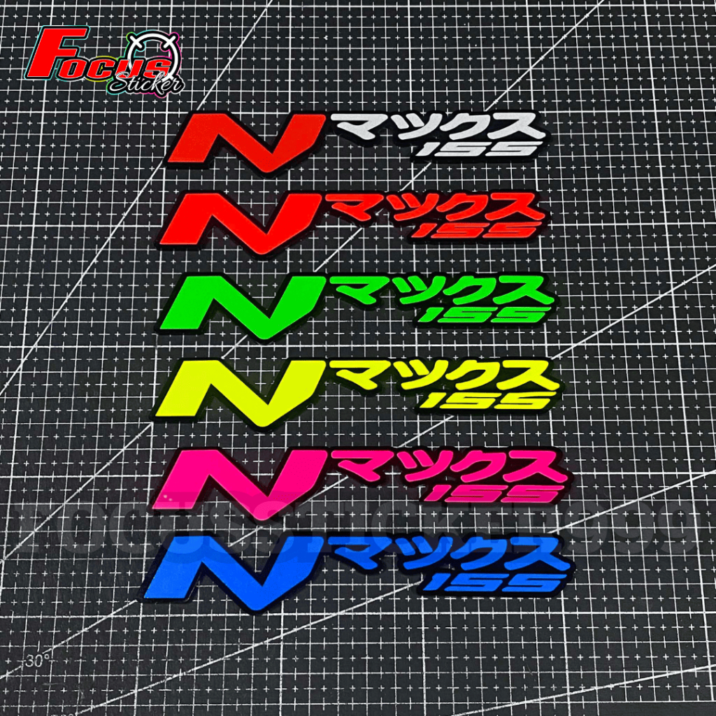 (สั่ง1=ได้1คู่) สติกเกอร์โลโก้ NMAX 155 ญี่ปุ่น  สีเรืองแสงสะท้อนแสง **สั่งทำสีอื่น ๆ ได้**