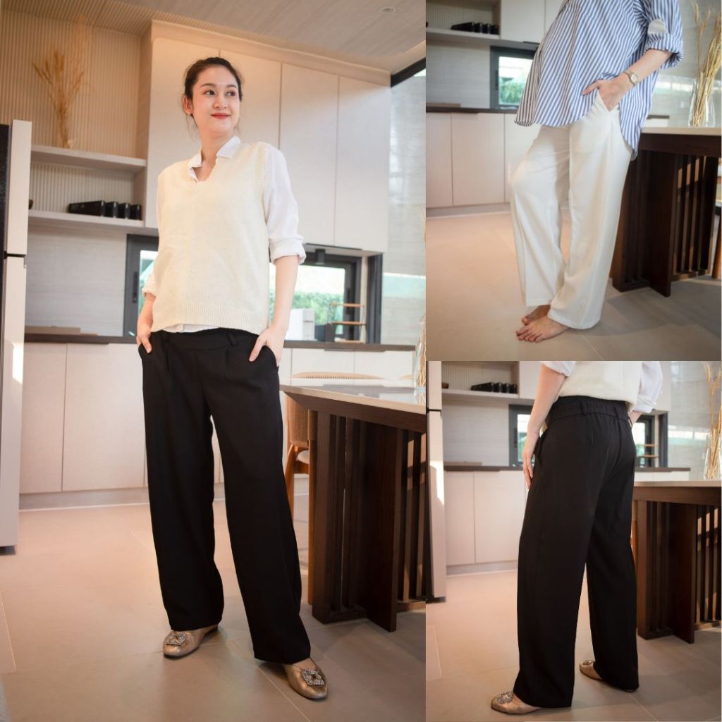 Lily Leggings [Smart Wide Pants] กางเกงคนท้อง สำหรับ ใส่ทำงาน ใส่สบายๆ