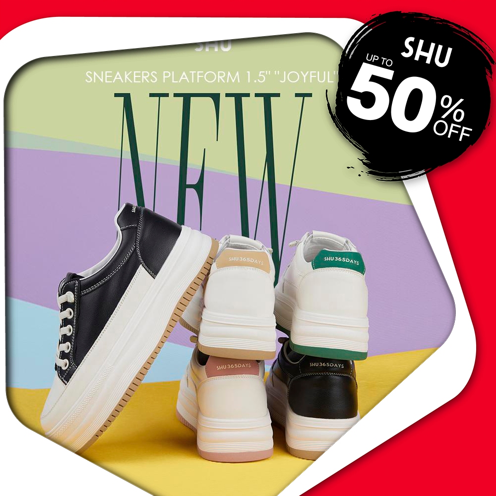 SHU SNEAKERS PLATFORM 1.5" "JOYFUL" รองเท้าผ้าใบ