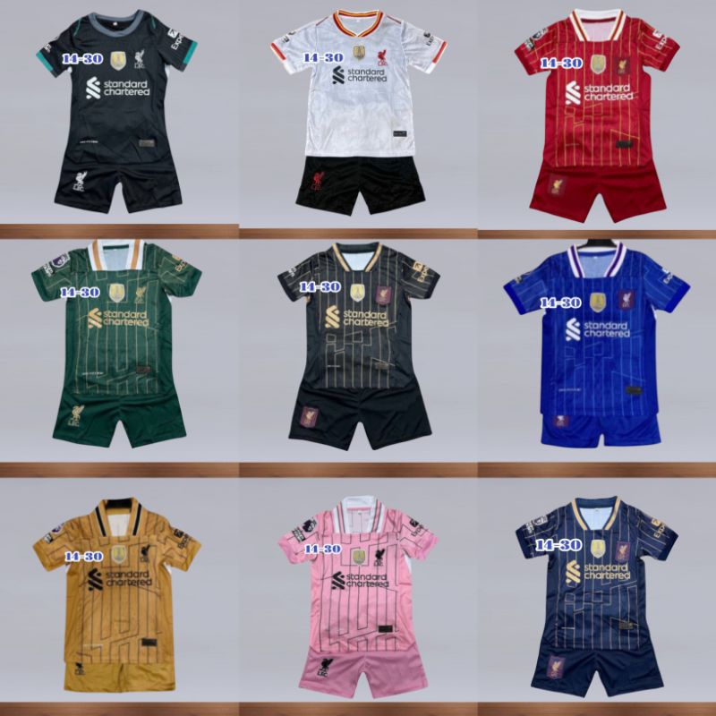 ชุดฟุตบอลเด็กชุดกีฬา 1 ชุดเสื้อพร้อมกางเกงพร้อมส่งเด็กผู้ชายเด็กผู้หญิง
