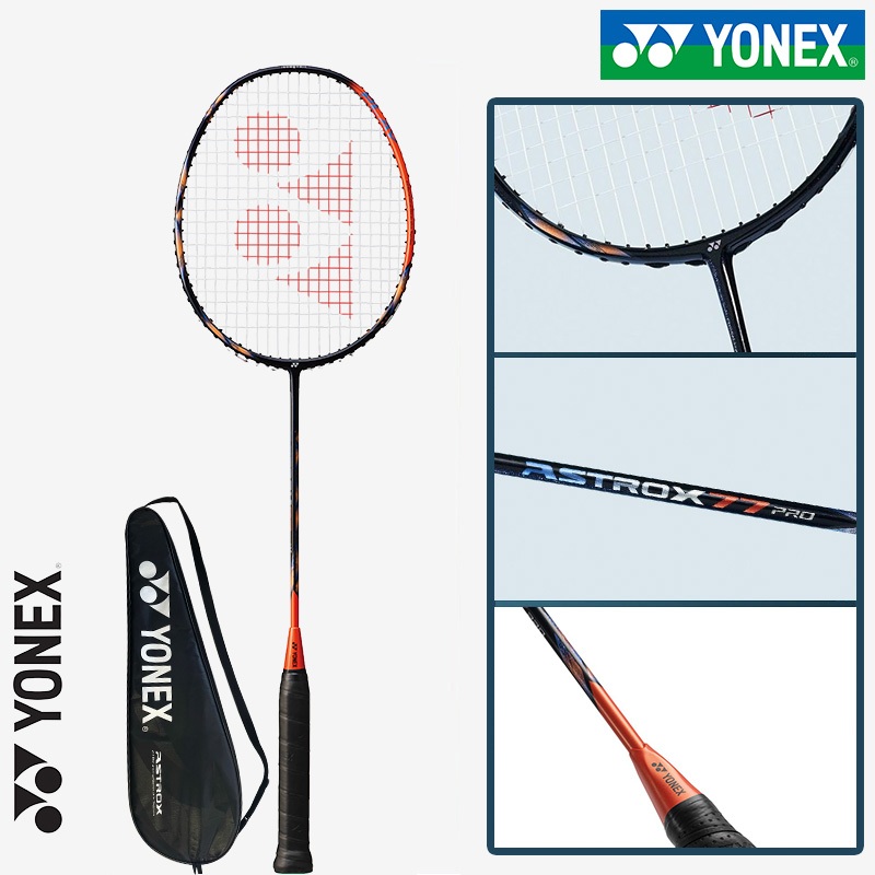 Yonex(โยเน็กซ์) Astrox 77 Pro Orange Badminton Rackets 4U 22-30lbs ไม้แบดมินตัน ของแท้