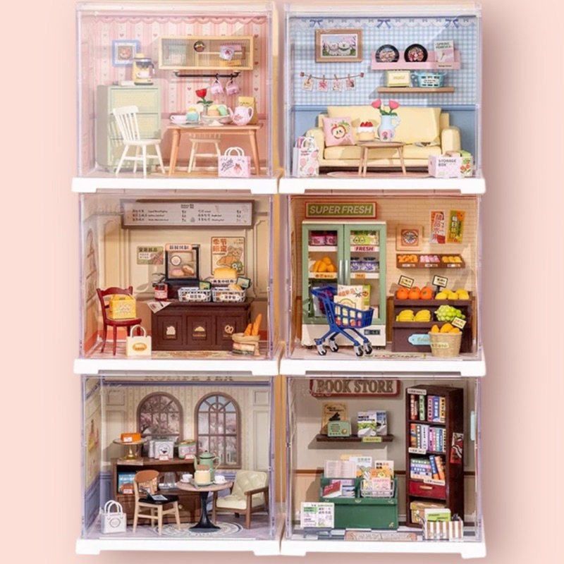 กล่องโชว์พร้อมฉาก MINI DIY Rolife [พร้อมส่ง]