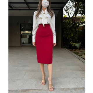 🌷กระโปรงทรงสอบผ่าหลัง ยาว29”รุ่น Lisa🌷