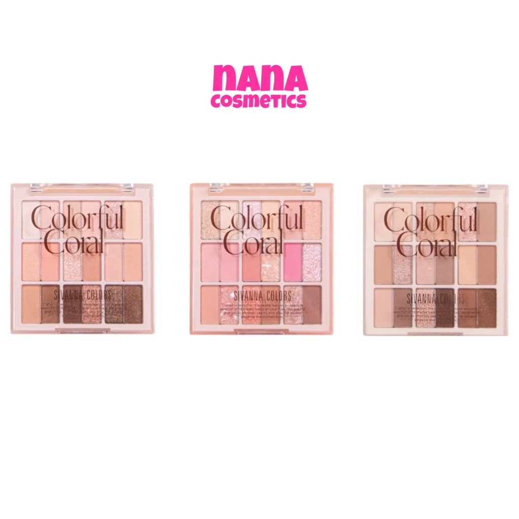 HF659 ซีเวนน่า คัลเลอร์ส คัลเลอร์ฟูล คอรัล อายแชโดว์ พาเลทท์ Sivanna Colors Colorful Coral Eyeshadow
