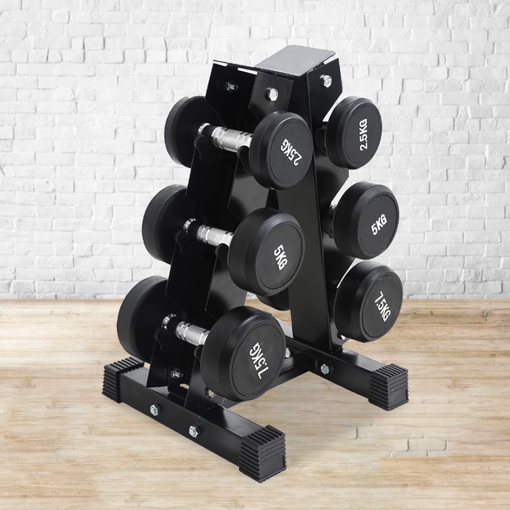 chishop ชั้นวางดัมเบล ใช้ได้กับดัมเบลแบบกลมและเหลี่ยม 3คู่/6คู่ มียางรองฐานกันลื่น - รูปที่ 7