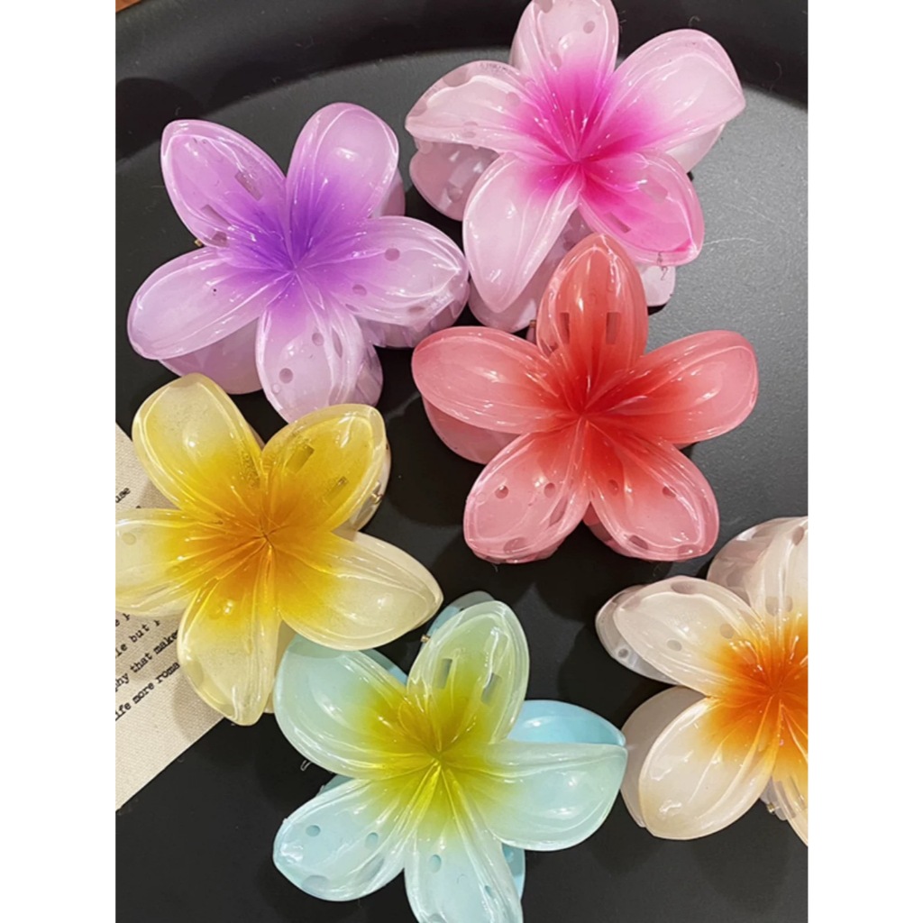 กิ๊บติดผมดอกไม้หลากสีสไตล์ฮาวายแฟชั่นฤดูร้อน ดอกลีลาดีไล่สี กิ๊บติดผมเครื่องประดับผม