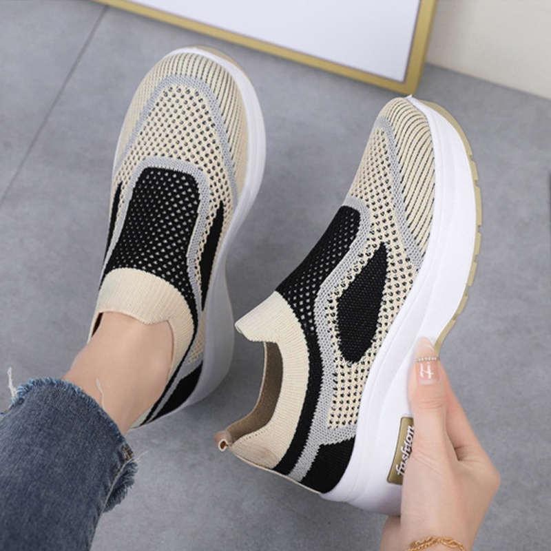 Amazy ใหม่มาก รองเท้าผ้าใบแฟชั่นผู้หญิง เป็นทรงสลิปออน ผ้าดี ทรงสวย ใส่สบาย เลือกได้4 สี งานดีราคาถูก ต้องตำค่าาา - รูปที่ 6