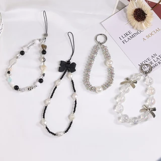 🍀Ins🍀สายคล้องโทรศัพท์มือถือ ลายดอกไม้ หัวใจ ป้องกันการสูญหาย อุปกรณ์เสริม สําหรับ Airpods เครื่องประดับ